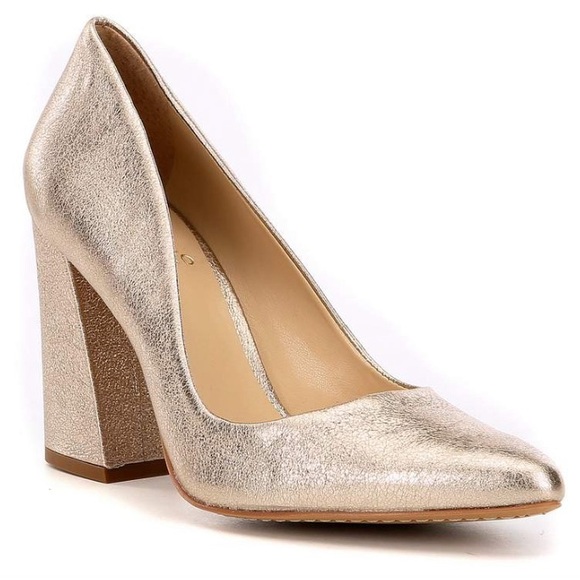 Vince Camuto Shoes - ISO Vince Camuto Talise Leather Block Heel Pumps